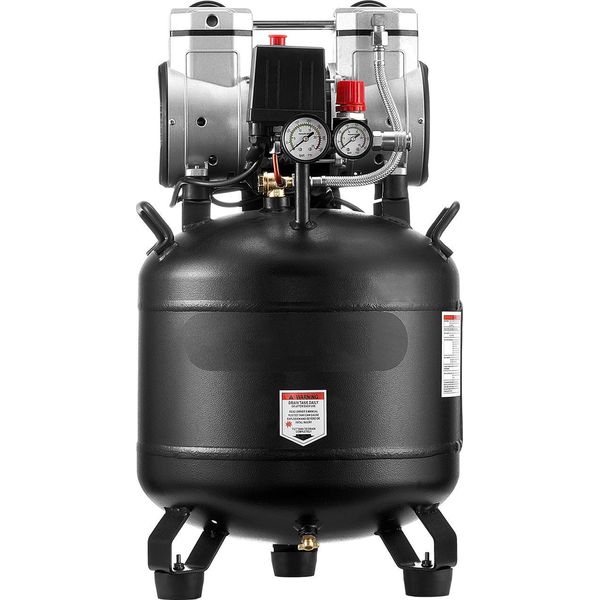 Compressore Ad Aria Compressa Succebuy 30 L, Potenza 2 Cv, 113 L/Min A 6,2 Bar, Pressione Massima Di 10 Bar, Serbatoio Senza Olio Per Applicazioni Versatili Come Riparazioni Auto, Gonfiaggio Pneumatici, Lavori Di Verniciatura, Lavori In Legno E Inchiodatura.-image