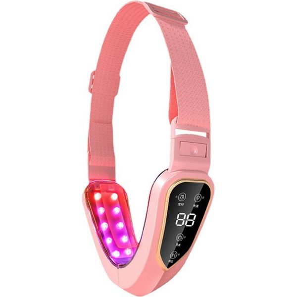 Inf V-Face Massaggiatore Lifting Viso 12 Livelli - Micro Vibrazione & Led Rosa-image