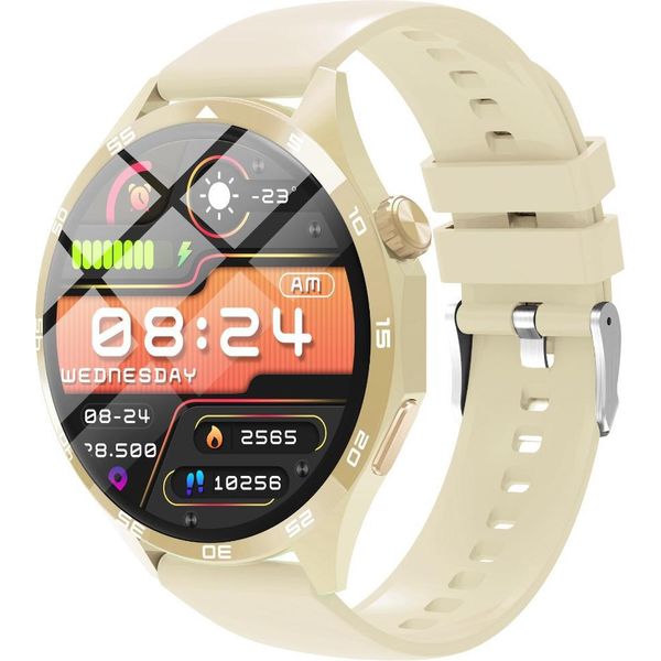 Inf Smartwatch Multifunzione Con Bluetooth, Monitoraggio Cardio E Personalizzabile Oro-image