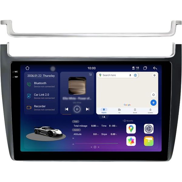 Display 2K Android Radio 256 Gb Per Vw Polo 6R 6C 2008-2020 Carplay Android Auto Navi 4G Lte Bluetooth Dab+ Telecamera Posteriore Comandi Al Volante-image