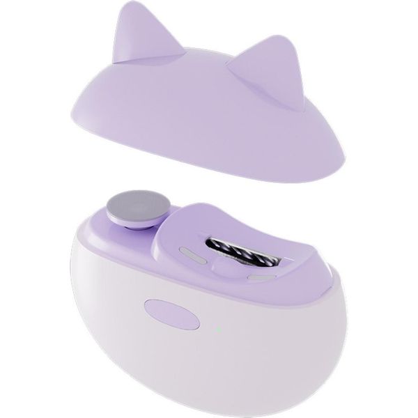 Inf Tagliaunghie E Lima Elettrica 2-In-1 - Sicuro E Automatico Per Unghie Viola Chiaro-image