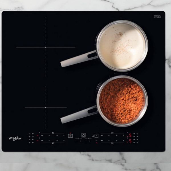 Whirlpool Wb S2560 Ne Black Built-In 59 Cm Zone Induction Hob 4 Zone(S)-image