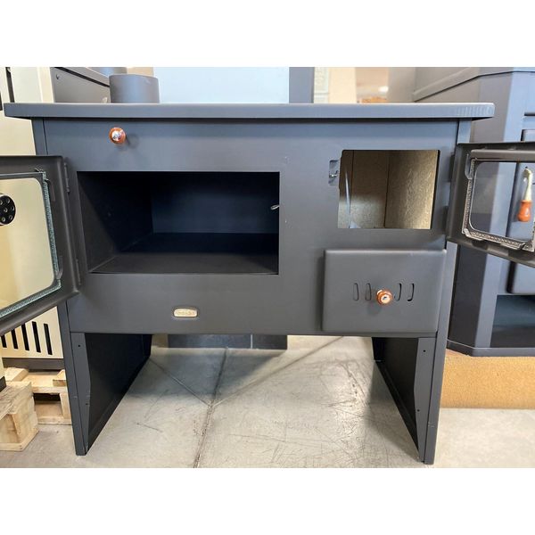 Stufa A Legna Prity 2P41 – 15,2 Kw, Con Forno E Piastra Metallica, Apertura A Sinistra – Classe A-image