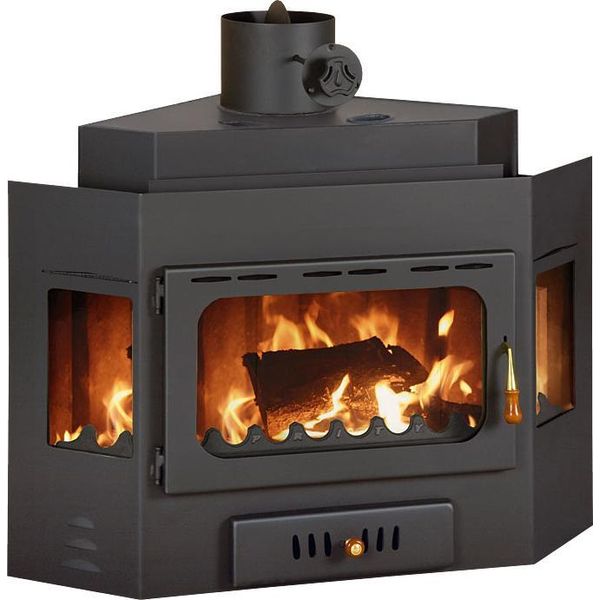 Inserto Per Caminetto Prity A | 14,2 Kw | Rendimento A+ | Ø200 Mm | Grande Camera Di Combustione | Stufa A Legna-image