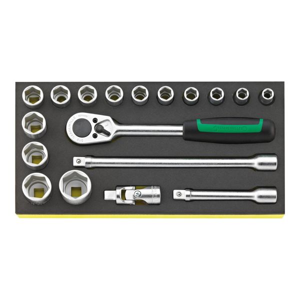 Stahlwille 1/2" Werkzeug I.Tcs Nr.Tcs 52/14/4 1/3-Teilung 18Tlg. (96838781)"-image