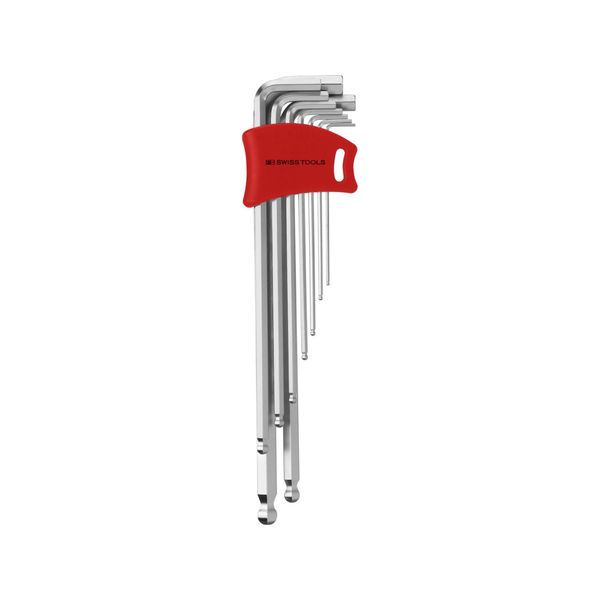 Pb Swiss Tools Winkelschraubendreher- Satz Im Kunststoffhalter 9-Teilig 1,5-10Mm Dh Kugelkopf (Pb 212.LDH-10)-image