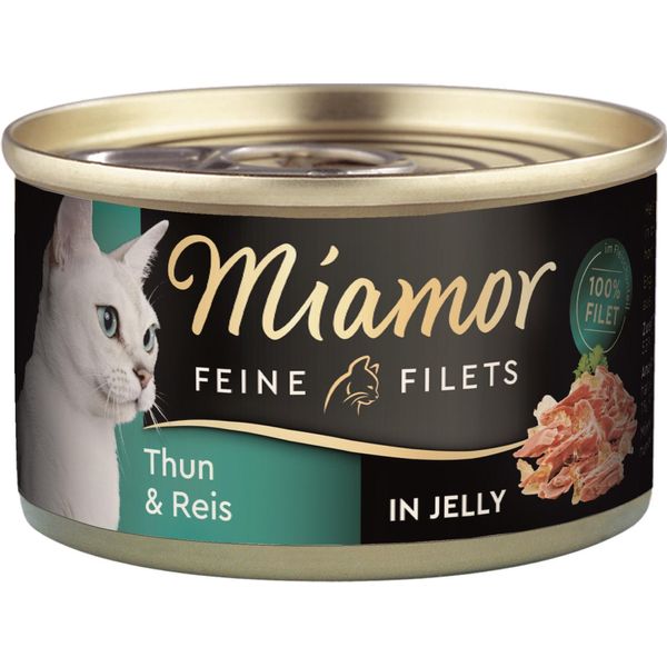 Miamor 100 G X 24 Filetti Sottili In Gelatina Tonno E Riso-image