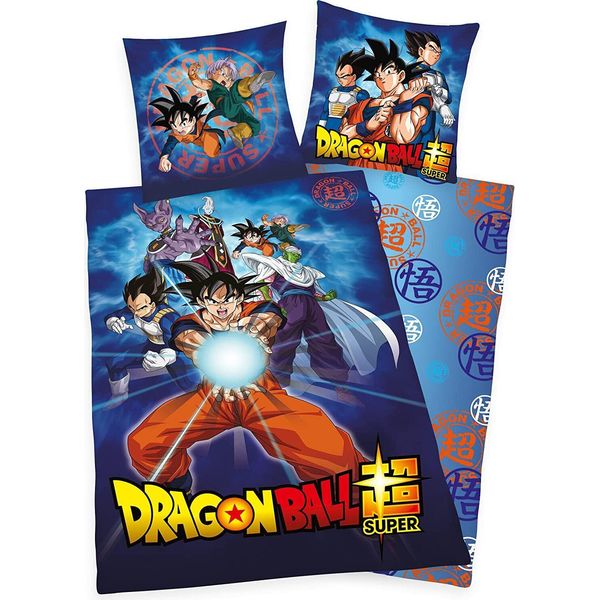 Set Di Biancheria Da Letto Reversibile Dragonball, 80 X 80 Cm + 135 X 200 Cm 100% Cotone-image