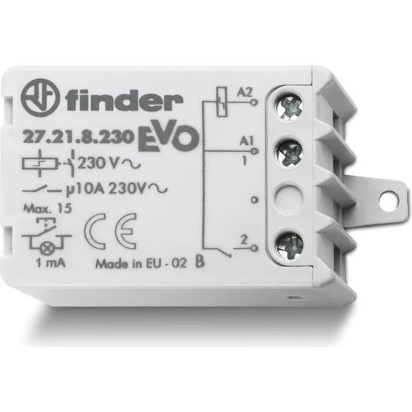 Interruttore A Impulsi Da Incasso Finder 1 Pz. 27.05.8.230.0000 2 Contatti Na 230 V/Ac 10 A 2300 Va (27.05.8.230.0000)-image