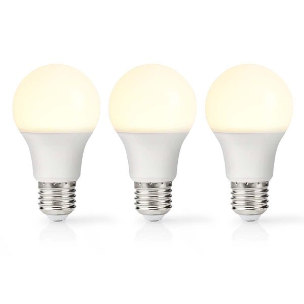 Lampada Led E27 | A60 | 8,0 W | 806 Lm | 2700 K | Varm Vit | Retrostil | Matt | 3 St.-image