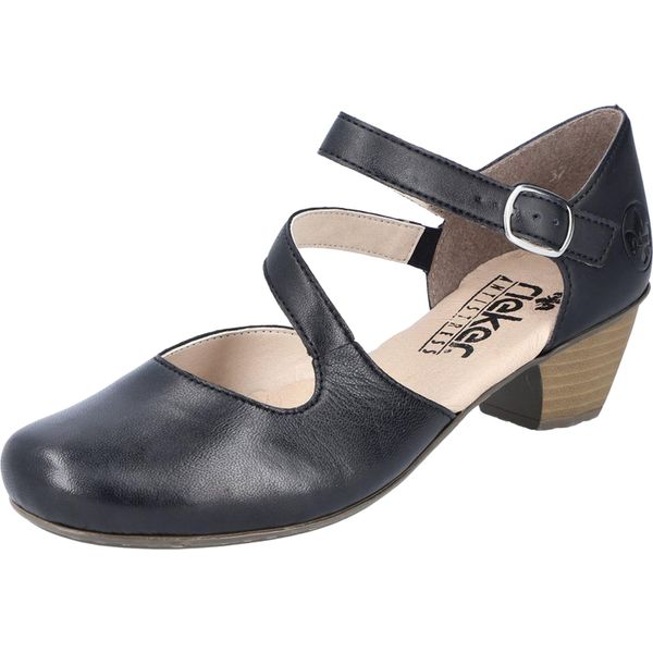 Rieker Decolletè Da Donna Con Fibbia 41780, Misura:37 Eu, Colore:Nero-image