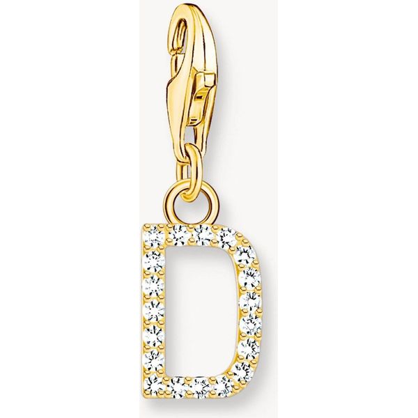 Thomas Sabo - 1967-414-14 - Charm - Donna - Argento 925 Placcato Oro Giallo - Lettera D-image