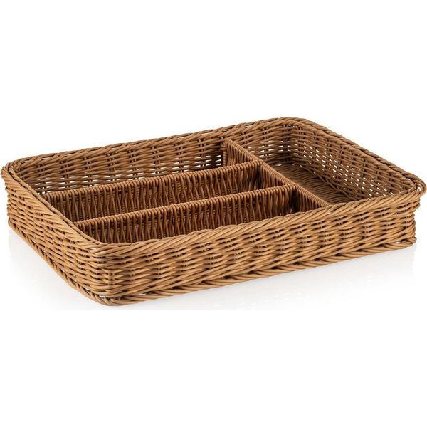 Cestino Per Posate 40 X 30 X 6,5 Cm, Beige-image