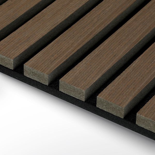 Hengda Pannello Acustico Pannello A Parete Pannelli A Parete Moderni Pannelli A Parete Acustici In Legno 2 Pannelli Pannelli A Parete In Mdf 120X60X2,1Cm Noce-image