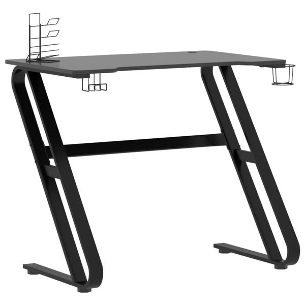 Syfax™ Scrivania Da Gaming Con Gambe A Zz Nera 90X60X75 Cm-image