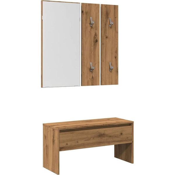 Syfax™ Set Di Mobili Da Corridoio Rovere Artigianale Legno Multistrato-image