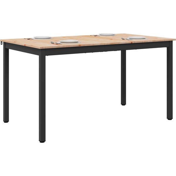 Syfax™ Tavolo Da Pranzo Naturale 150 X 90 X 75 Cm Pino Massello-image