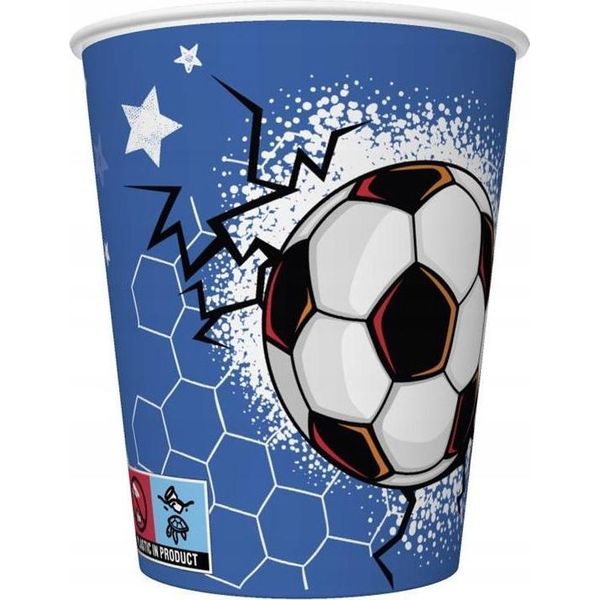 Bicchieri Di Carta Football Calcio Compleanno 250 Ml 8 Pz.-image
