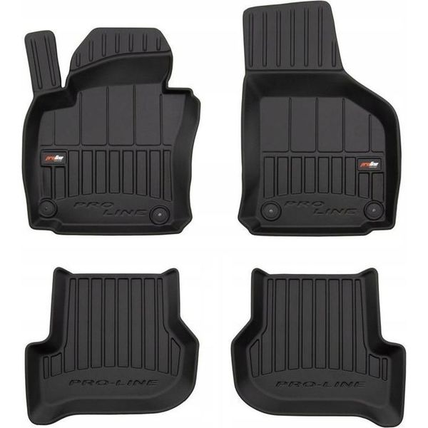 Tappetini In Gomma E Tappetini Skoda Octavia 2 Rs 2005-2013 3D Con Scanalatura-image
