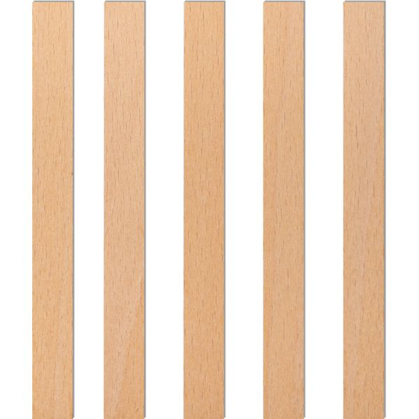 Stoppini Per Candele In Legno, 140 X 14 X 1 Mm, 5 Pezzi-image