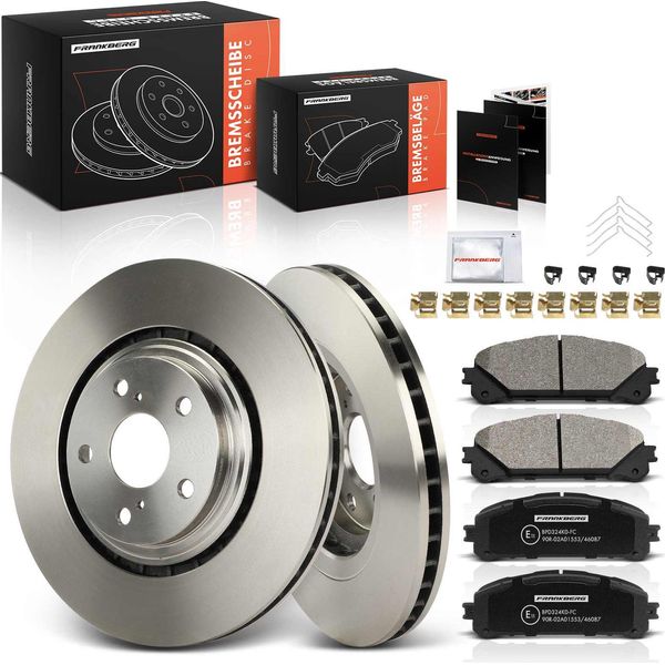 Frankberg 2X Dischi Freno 4X Pastiglie Freno Asse Anteriore Per Lexus Nx Z1 Rx L1 Toyota Rav 4 Iv A4 2.0L 3.5L 2.2L 2.5L-image