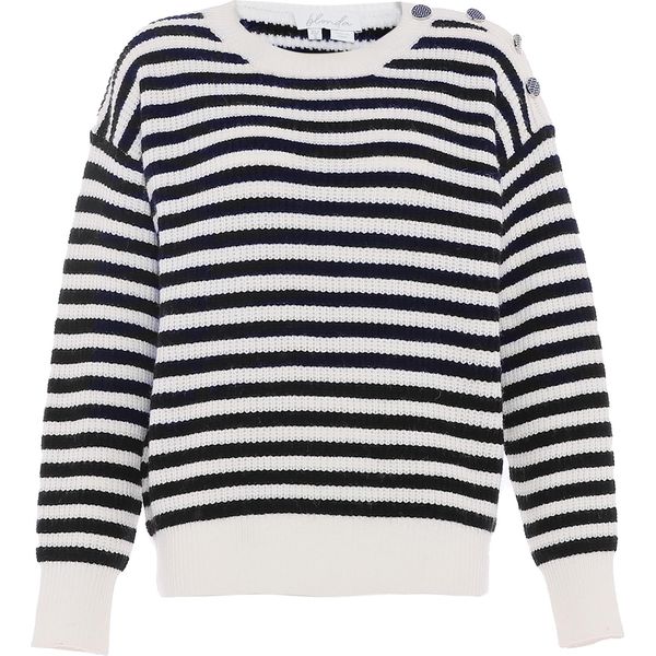 Maglione Da Donna Bionda - Bianco Lana Blu Navy, Xl/Xxl-image