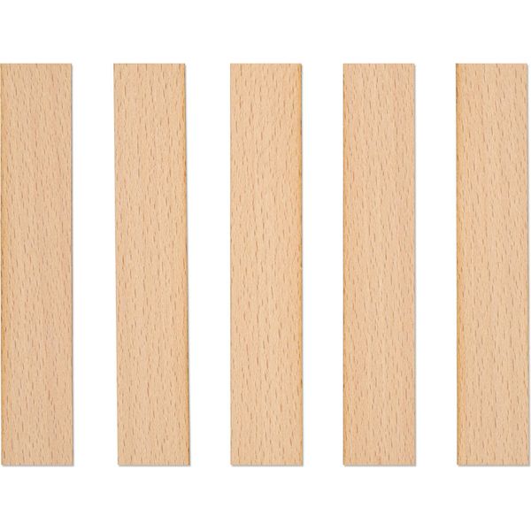 Stoppini In Legno Per Candele, 140 X 25 X 1 Mm, 5 Pezzi-image