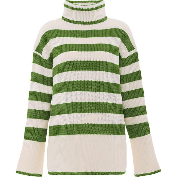 Maglione Da Donna Bionda - Bianco Lana Verde Scuro, Xs/S-image