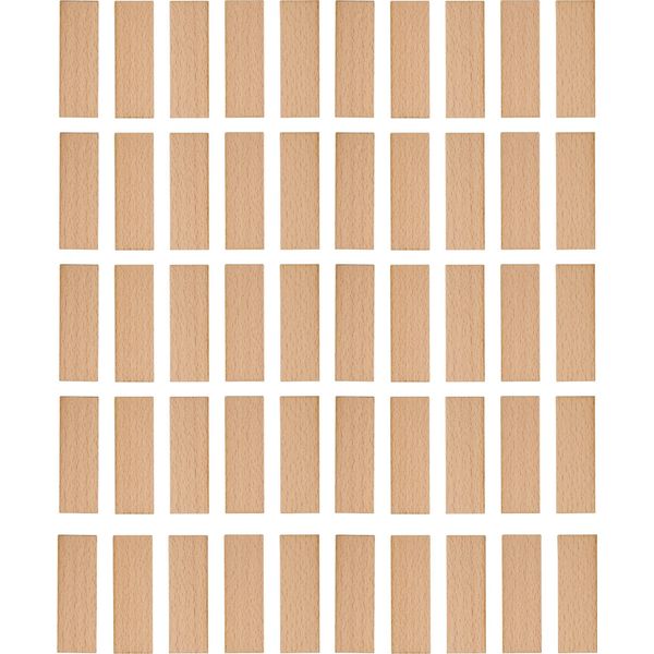 Stoppini In Legno Per Candele, 75 X 25 X 1 Mm, 50 Pezzi-image
