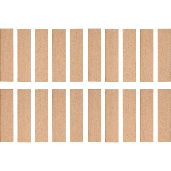 Stoppini In Legno Per Candele, 100 X 25 X 1 Mm, 20 Pezzi-image