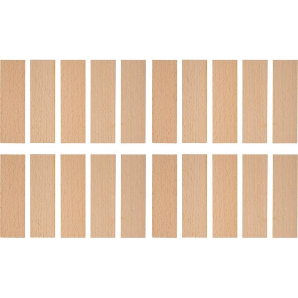 Stoppini In Legno Per Candele, 100 X 30 X 1 Mm, 20 Pezzi-image