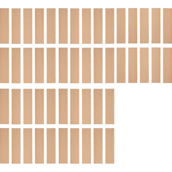 Stoppini In Legno Per Candele, 100 X 25 X 1 Mm, 50 Pezzi-image