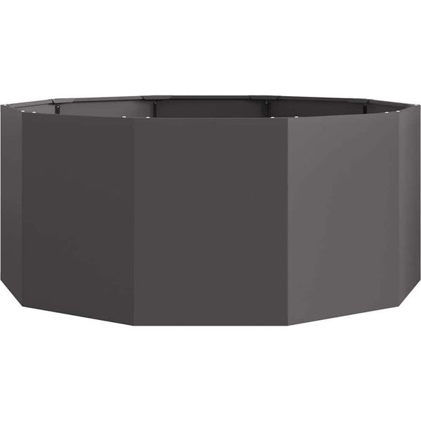 Maison Exclusive - Vaso Da Fiori Nero 120 X 120 X 50 Cm In Acciaio-image