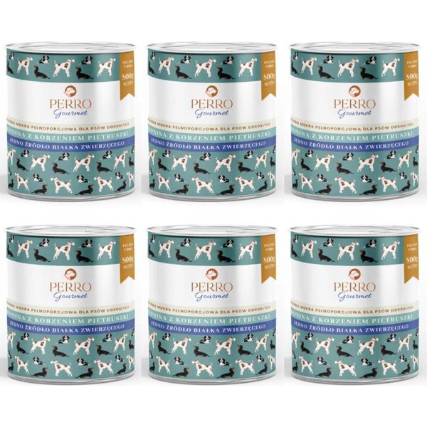 Cibo Umido Per Cani Perro Gourmet Cavallo E Prezzemolo 6 X 800 G-image