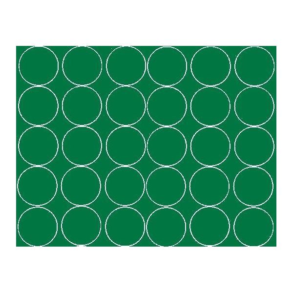 Adesivi Rotondi, Diametro 7 Cm, 30 Pezzi, Verde Opaco-image