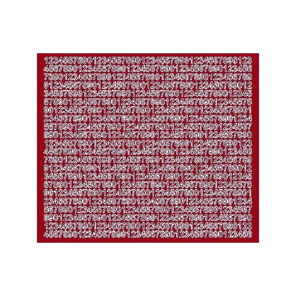 Adesivi Numerati Autoadesivi, 7 Mm, Rosso Scuro, Opaco-image
