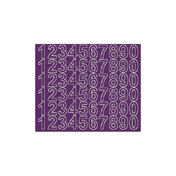 Adesivi Numerati Autoadesivi, 3 Cm, Viola Lucido-image