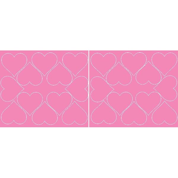 Adesivi A Forma Di Cuore Per San Valentino 7 Cm Seduszko 24 Pezzi Rosa Opaco-image