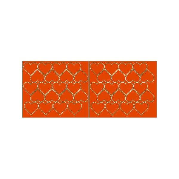 Adesivi A Forma Di Cuore Per San Valentino, 5 Cm, 40 Pezzi, Arancione Opaco-image
