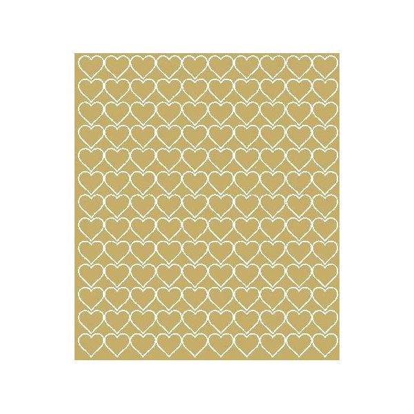 Adesivi A Forma Di Cuore Per San Valentino, 2 Cm, 130 Pezzi, Dorati Lucidi-image