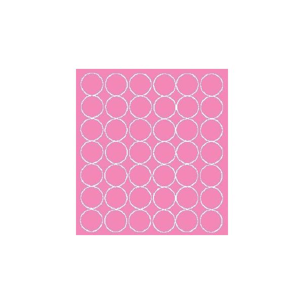 Adesivi Rotondi, Diametro 3 Cm, 42 Pezzi, Rosa Opaco-image