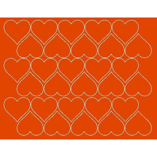 Adesivi A Forma Di Cuore Per San Valentino, 4 Cm, 30 Pezzi, Arancione Opaco-image