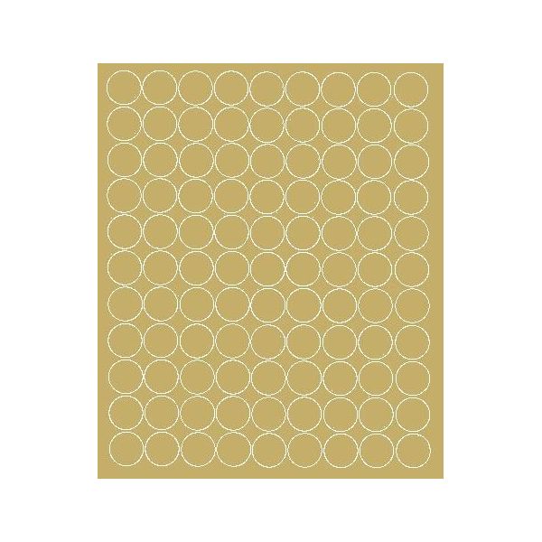 Adesivi Rotondi, Diametro 2 Cm, 99 Pezzi, Oro Opaco-image