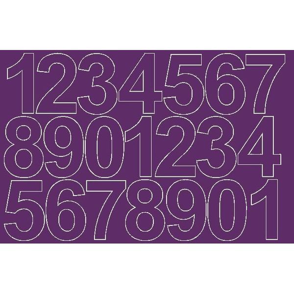 Adesivi Numerati Autoadesivi, 10 Cm, Viola Lucido-image