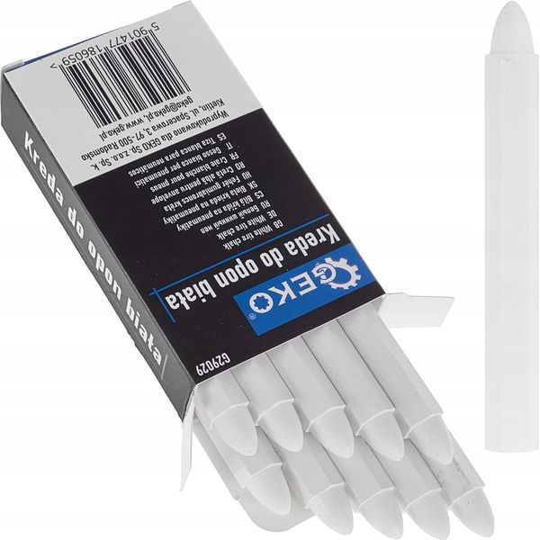 Gesso Impermeabile Per Pneumatici Bianco 12X110 Mm - Set Da 10 Pezzi-image