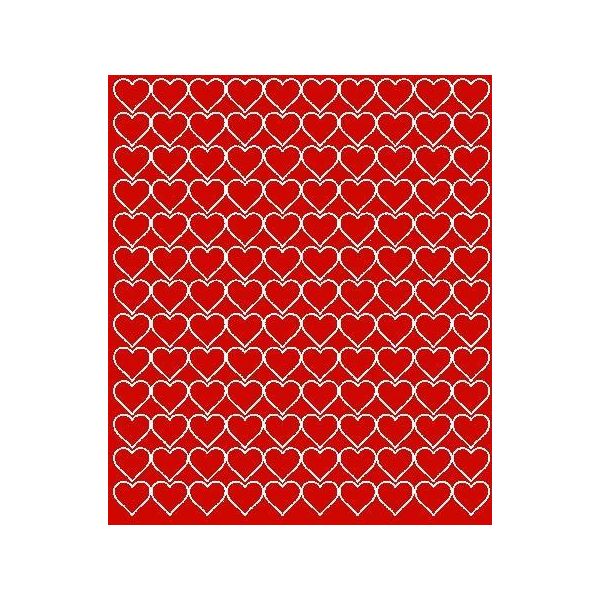 Adesivi A Forma Di Cuore Per San Valentino, 2 Cm, 130 Pezzi, Rosso Brillante-image