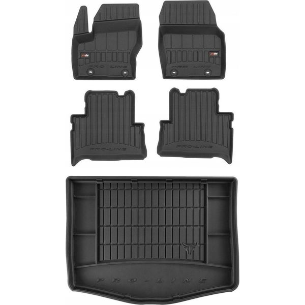 Set Di Tappetini In Gomma 3D E Tappetini Ford C-Max Mk2 2010-2019-image