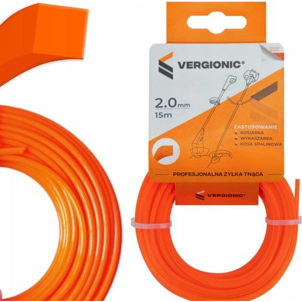 Filo Di Taglio Robusto E Quadrato Per Decespugliatori E Tagliaerba A Benzina, 2,4 Mm X 15 M-image