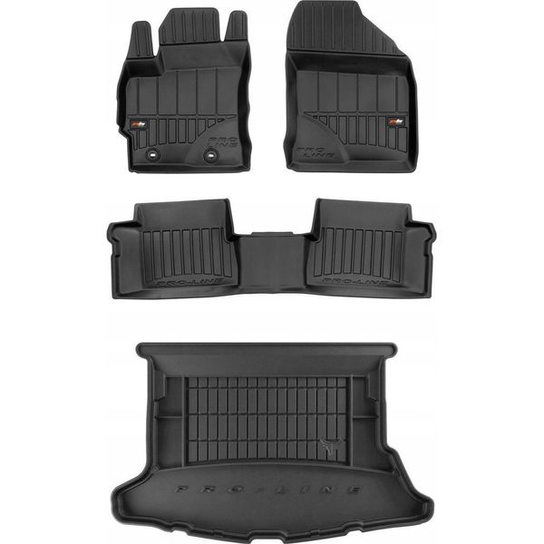 Set Di Tappetini In Gomma 3D Toyota Auris 2 Hb 2012-2018 Zw-image