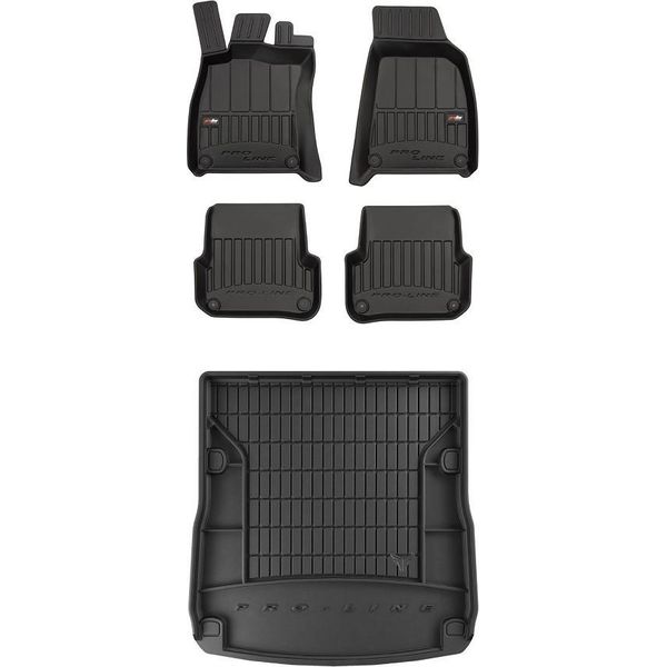 Set Di Tappetini In Gomma 3D E Tappetini Audi A6 C6 Station Wagon 2004-2006-image